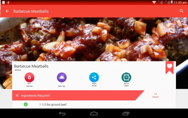 Beef Recipes android App screenshot 0